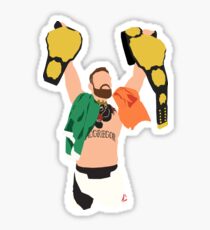 Conor McGregor Double Belt - Minimalistic Sticker