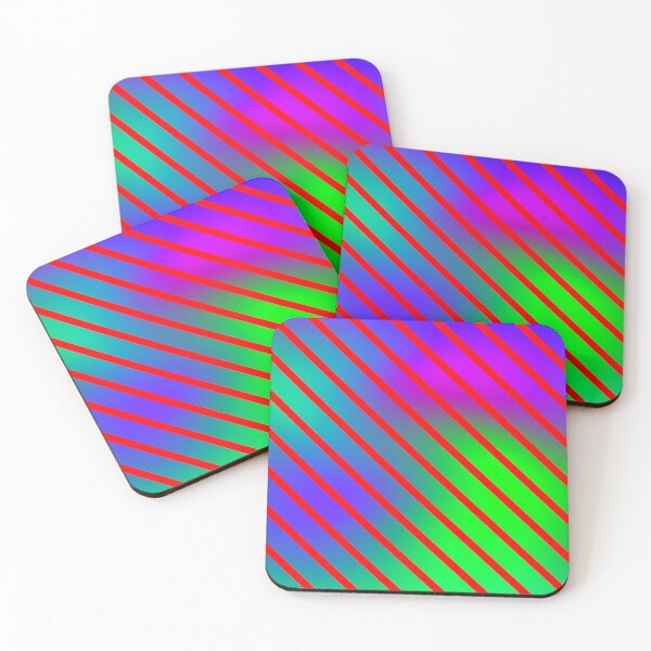 Item preview, Gradient Color Trippy Stripes - Optical Illusion Colorful Artwork - Choose your own background designed and sold by MrGiftee.