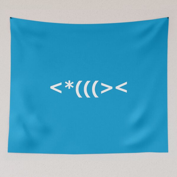 Item preview, Coastal Minimalist Style One White Fish Style A with Turquoise Trim and Head on Left designed and sold by Beachy.