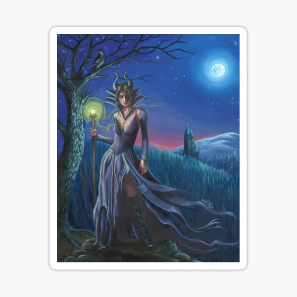 Maleficent Art Villain Art Fairy Tale Sleeping Beauty Sticker