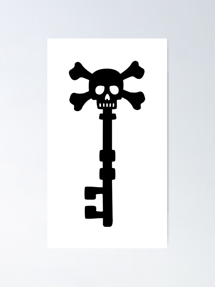 Vintage Skull Key To The Pirate Treasure Chest Black Poster By Xooxoo Redbubble