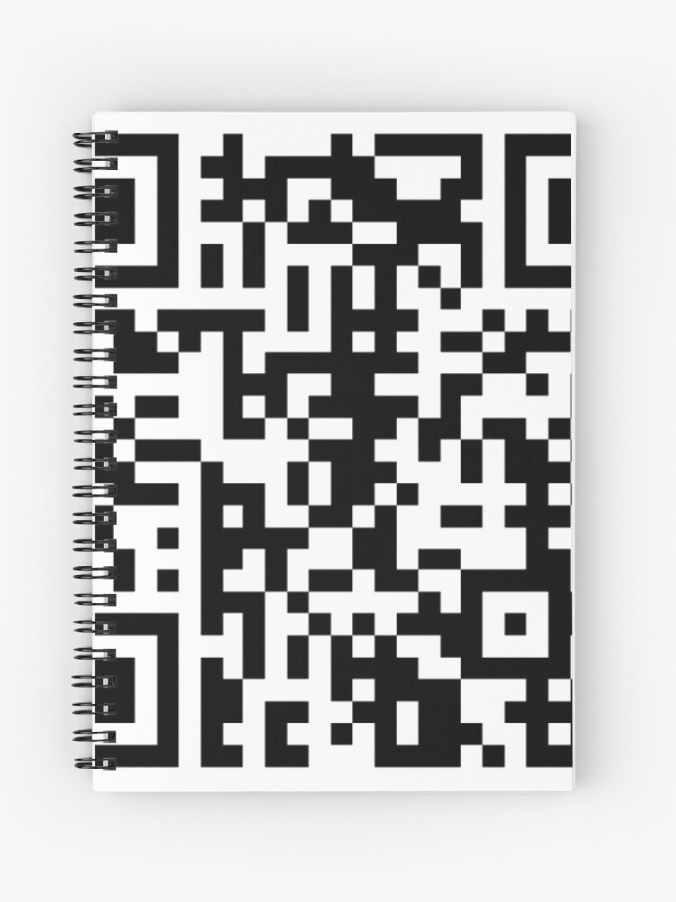 Rick Roll QR Code Troll | Spiral Notebook