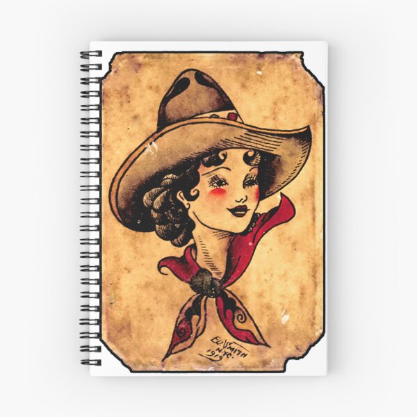 Item preview, cowgirl tattoo flash 1919 designed and sold by dtkfred.