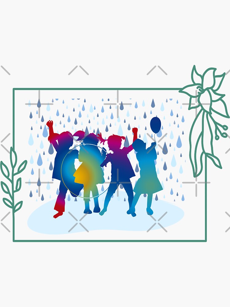 "dance through the rain" Sticker for Sale by verobydesign Redbubble