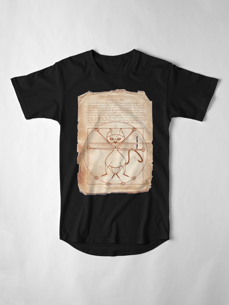 Alternate view of KINKY KITTY - The Kinky Vitruvian Kitty Long T-Shirt