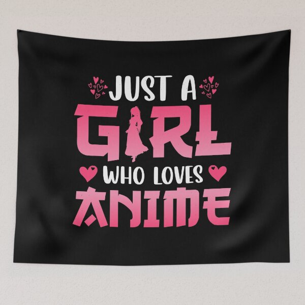 Item preview, Just a Girl Who Love Anime Pink Best Gifts For Anime and Manga Lover designed and sold by TajfunX.