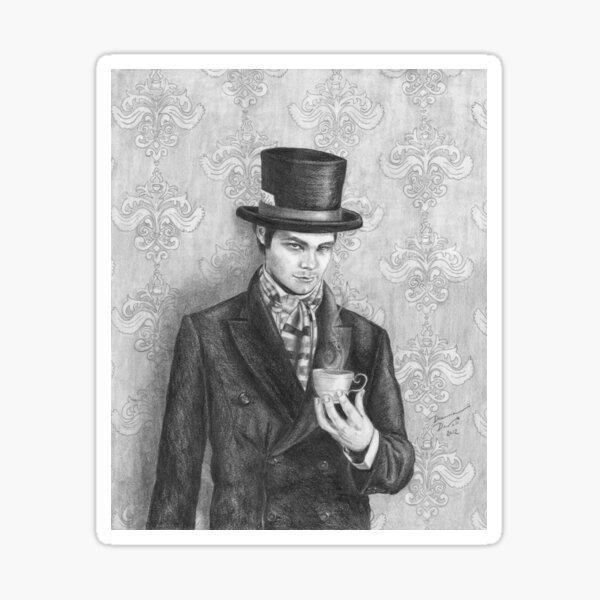Mad Hatter Art Alice in Wonderland Art Fairy Tale Art Sticker