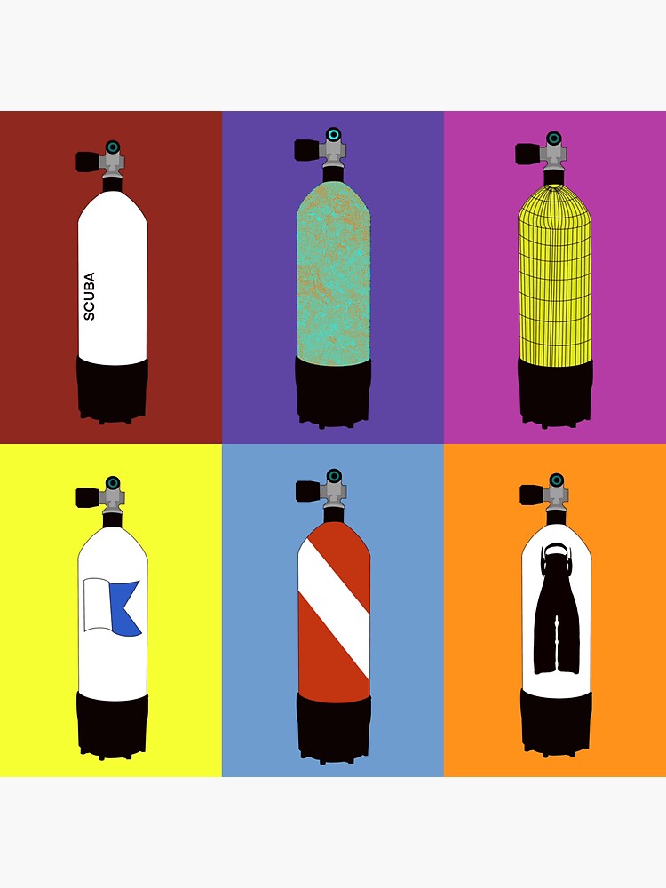 "Scuba Tanks" Sticker for Sale by AqualibriumUK Redbubble