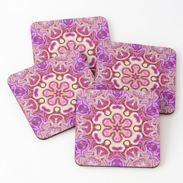 Item preview, Boho Vibes Abstract Kaleidoscope Maximalism Hippie Style Eclectic Mix of Pink Lilac Cream 1 of 16 designed and sold by Beachy.