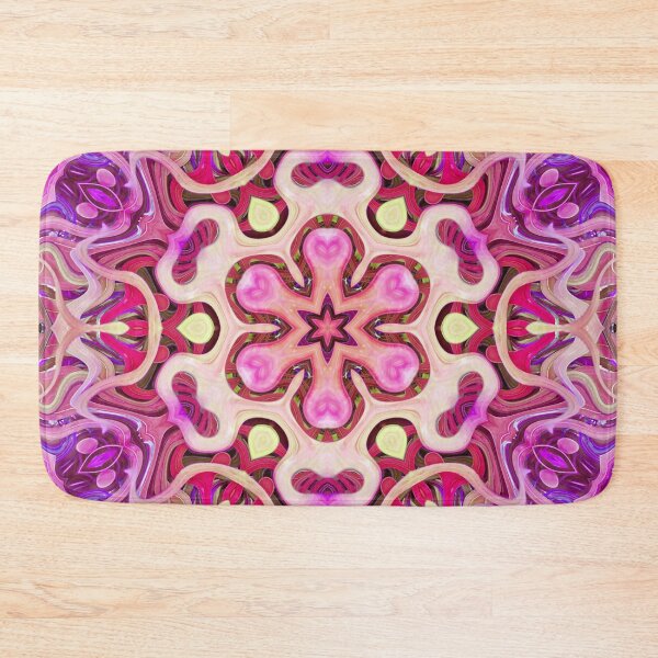 Item preview, Boho Vibes Abstract Kaleidoscope Maximalism Hippie Style Eclectic Mix of Pink Lilac Cream 1 of 16 designed and sold by Beachy.