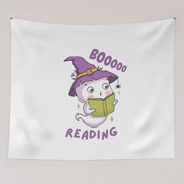 Item preview, cute ghost book reading teacher school funny halloween designed and sold by TThousand.