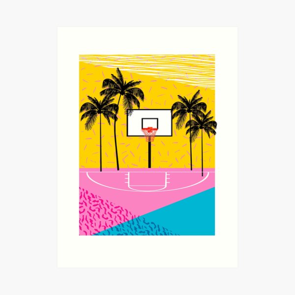 Dope - memphis retro vibes basketball sports athlete 80s throwback vintage style 1980's Art Print