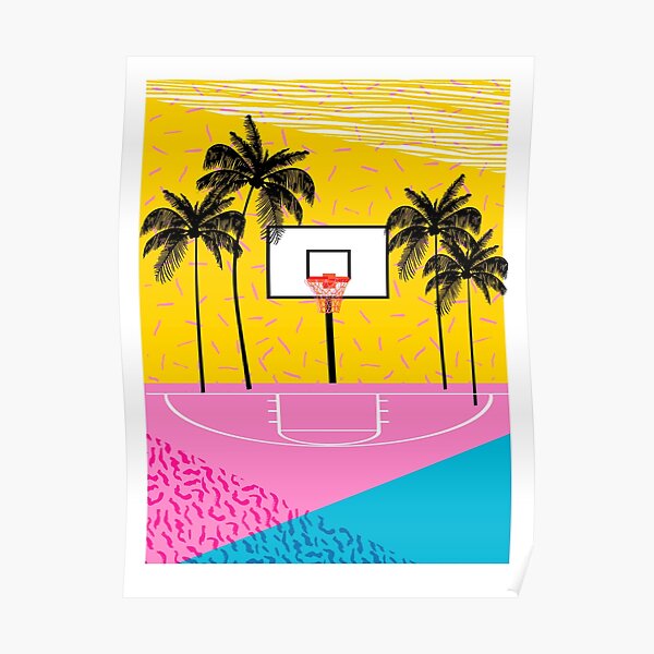 Dope - memphis retro vibes basketball sports athlete 80s throwback vintage style 1980's Poster