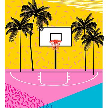 Artwork thumbnail, Dope - memphis retro vibes basketball sports athlete 80s throwback vintage style 1980's by wackadesigns