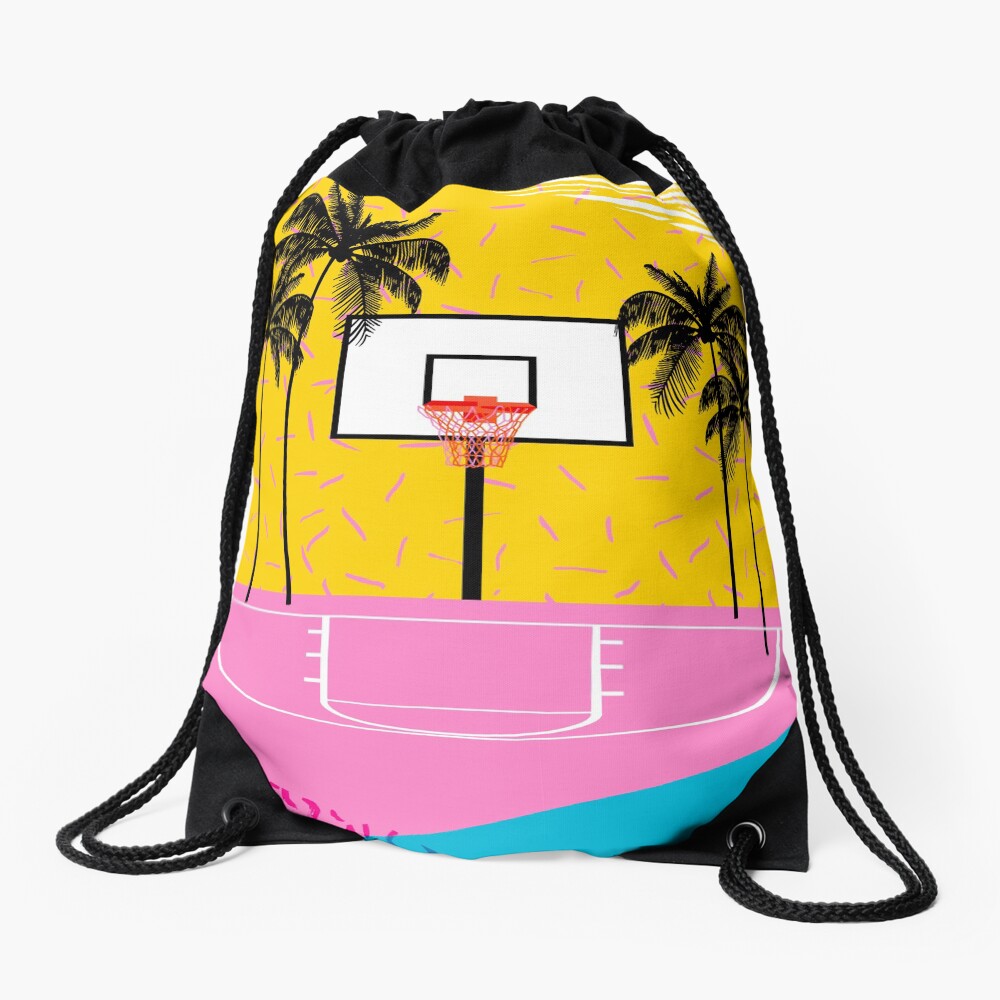 Dope - memphis retro vibes basketball sports athlete 80s throwback vintage style 1980's Drawstring Bag