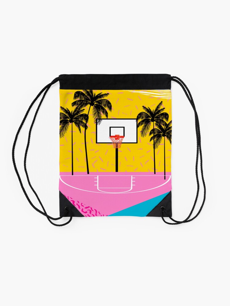 Alternate view of Dope - memphis retro vibes basketball sports athlete 80s throwback vintage style 1980's Drawstring Bag