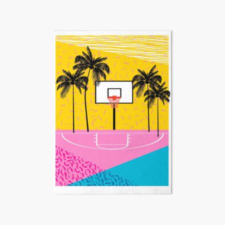 Dope - memphis retro vibes basketball sports athlete 80s throwback vintage style 1980's Art Board Print