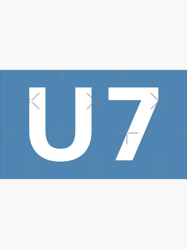 "U7 Berlin U-Bahn Logo Design" Sticker for Sale by surrile | Redbubble