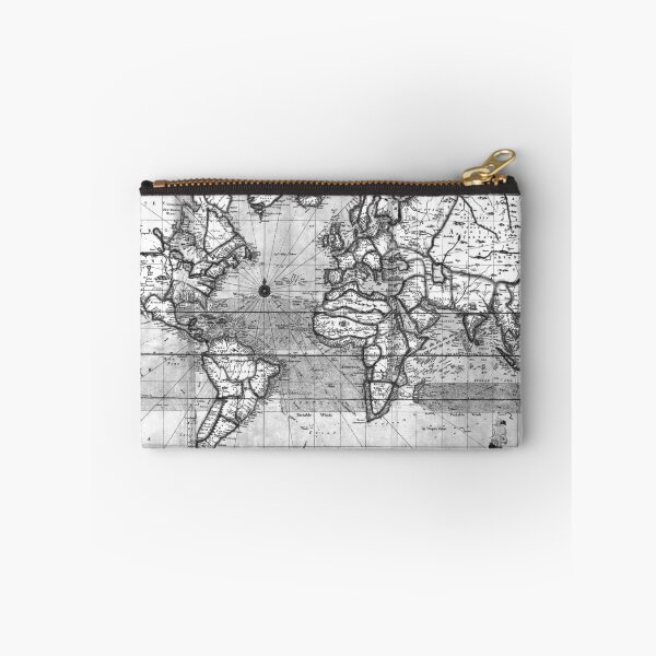 Item preview, Black and White World Map (1702) designed and sold by BravuraMedia.