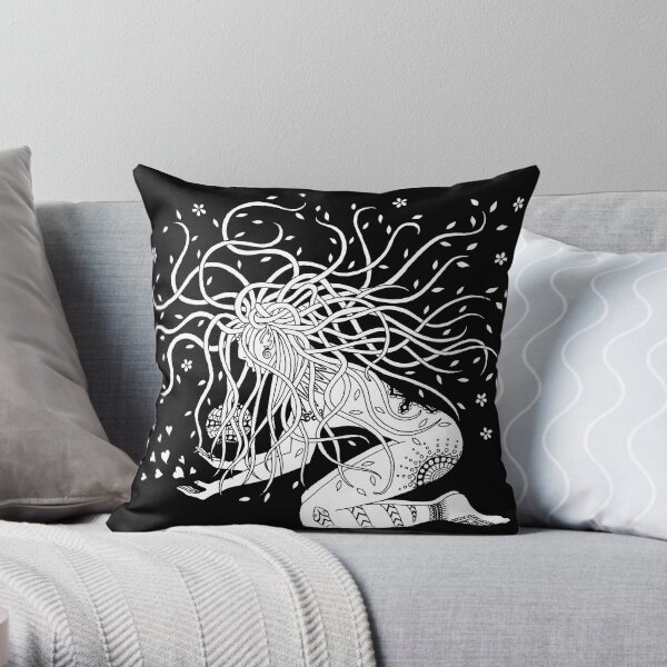 White protector Throw Pillow