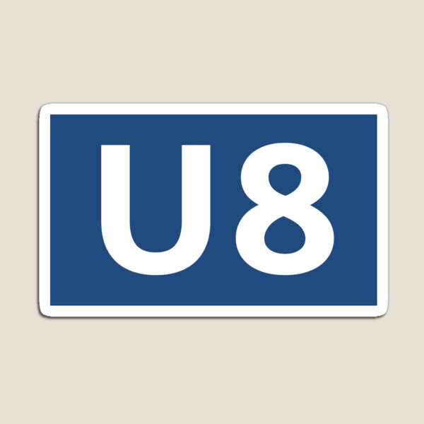 Item preview, U8 Berlin U-Bahn Logo Design designed and sold by surrile.
