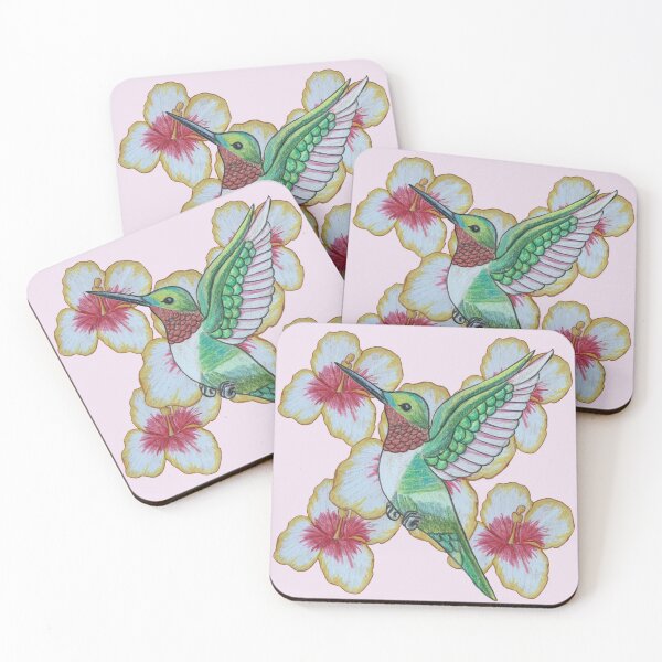 Item preview, Hummingbird with Hibiscus Flower  designed and sold by Redtailedbailys.