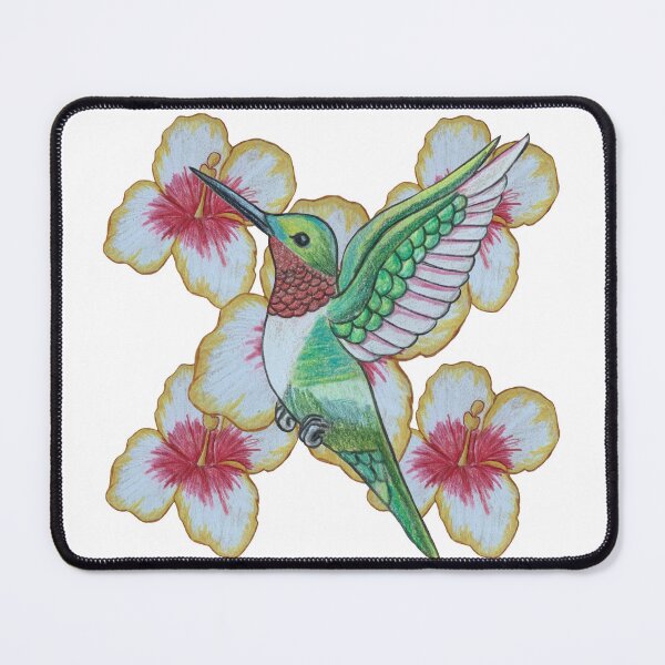 Item preview, Hummingbird with Hibiscus Flower  designed and sold by Redtailedbailys.