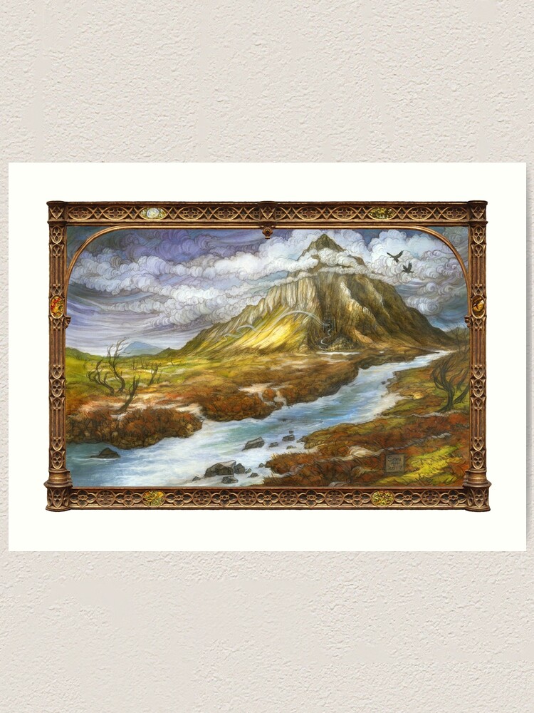 Alternate view of The Lonely Mountain Art Print
