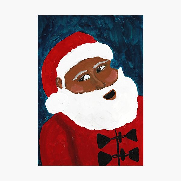Santa Claus - Black - Holiday 2017 Photographic Print