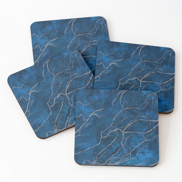 Item preview, Dark Blue and Silver Abstract N1 designed and sold by k9printart.