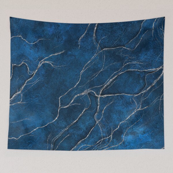 Item preview, Dark Blue and Silver Abstract N1 designed and sold by k9printart.