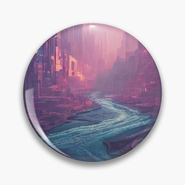 Item preview, Painting Futuristic Cityscape designed and sold by mgtime.
