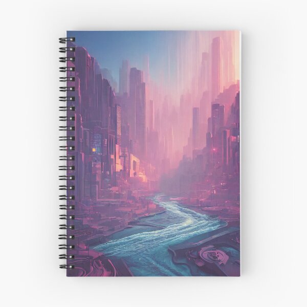 Item preview, Painting Futuristic Cityscape designed and sold by mgtime.