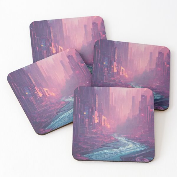 Item preview, Painting Futuristic Cityscape designed and sold by mgtime.