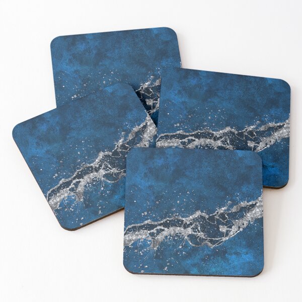 Item preview, Dark Blue and Silver Abstract N3 designed and sold by k9printart.