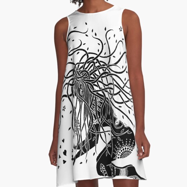 Black protector A-Line Dress