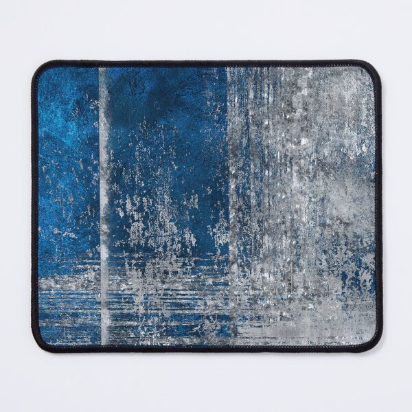 Item preview, Dark blue and silver grunge abstract designed and sold by k9printart.