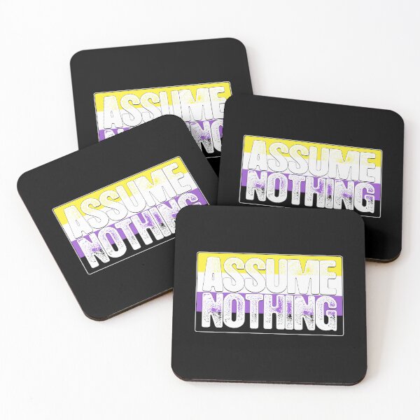 Item preview, Assume Nothing Non-Binary Pride Flag  designed and sold by anozieqaqaac.