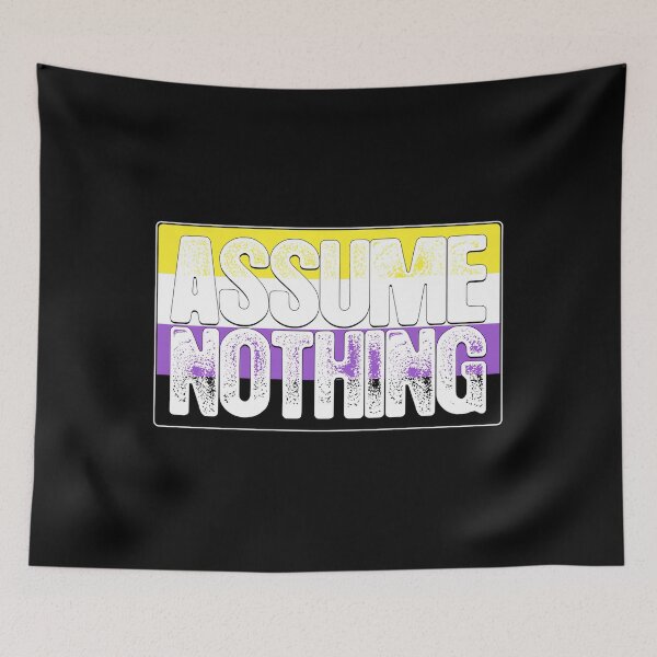 Item preview, Assume Nothing Non-Binary Pride Flag  designed and sold by anozieqaqaac.