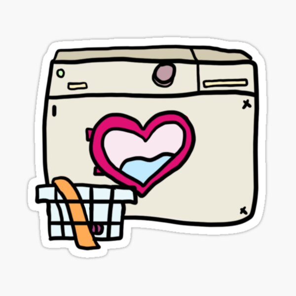 "Washing machine heart" Sticker for Sale by lolliesonsunday Redbubble