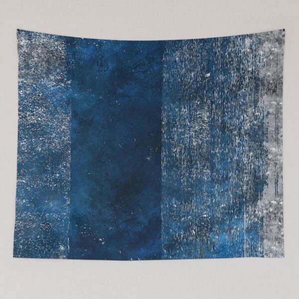 Item preview, Dark blue and silver grunge abstract designed and sold by k9printart.