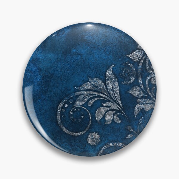 Item preview, Vintage Silver and blue ornament designed and sold by k9printart.