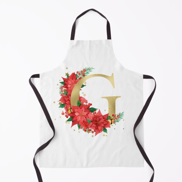 Item preview, Gold Letter "G" With Christmas Poinsettia Wreath designed and sold by Beneficial Art.