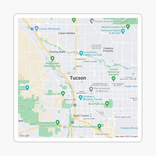 "Tucson, United States, Map Carthography" Sticker for Sale by