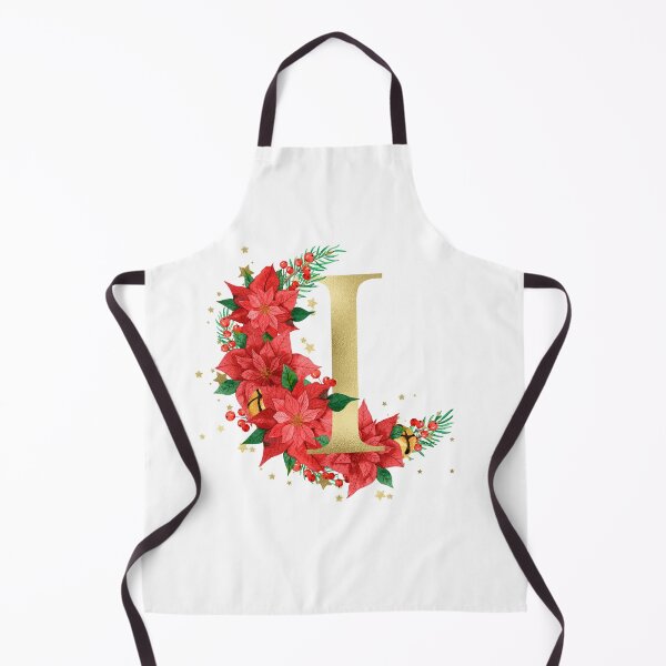 Item preview, Gold Letter "I" With Christmas Poinsettia Wreath designed and sold by Beneficial Art.