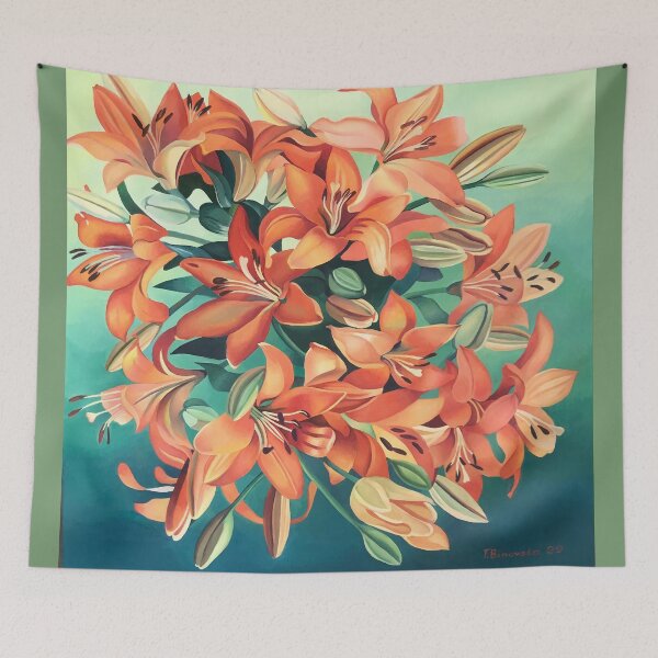 Item preview, Orange Lillies. designed and sold by Tatyana Binovska.