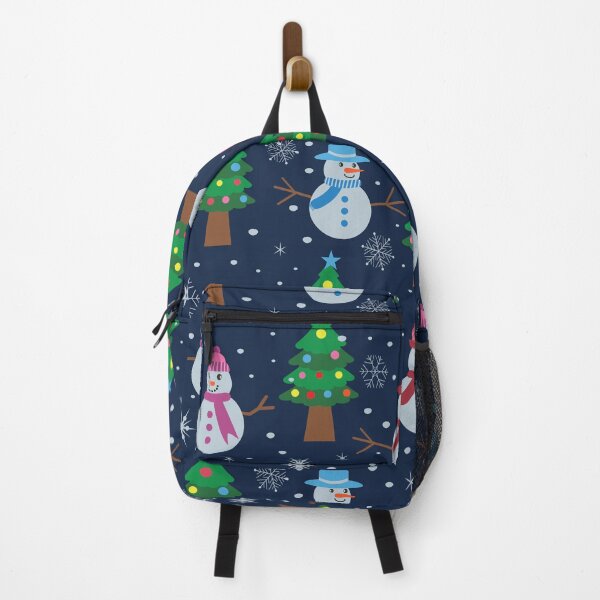 Item preview, Cute Snowman Pattern with Christmas Trees and Snowflakes designed and sold by Yasminepatterns .