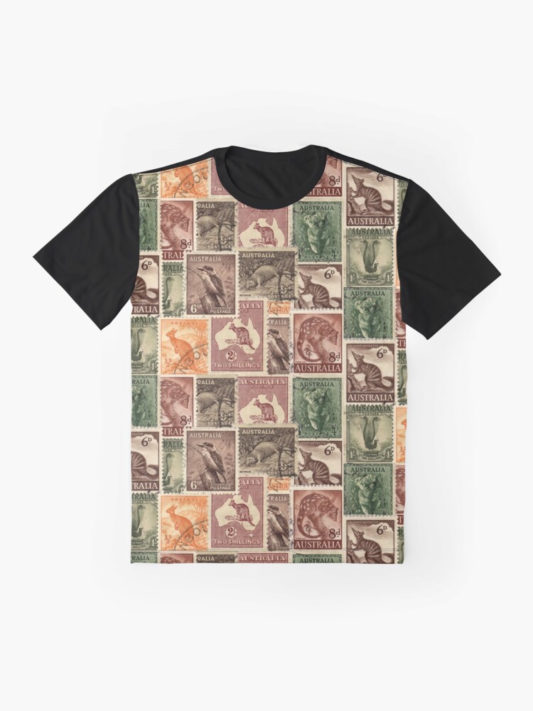 Vintage Australian Postage Stamps Collection T Shirt For Sale By