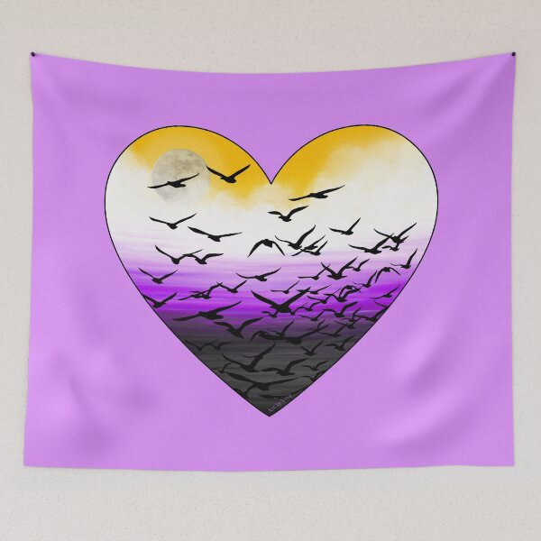 Item preview, A heart full of non-binary freedom designed and sold by Art by Veya.