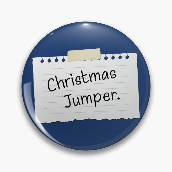 Item preview, Funny Anti-Christmas Jumper (On Blue) - Office Party Stationery Edition (Black Writing) designed and sold by STUDIO-72.